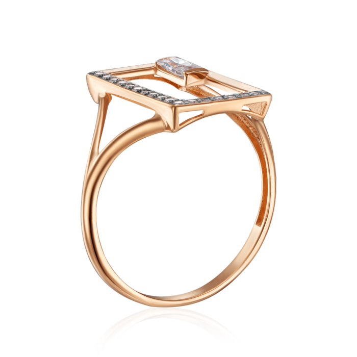 Золотое кольцо с фианитами. Артикул 18633/01/1/4314