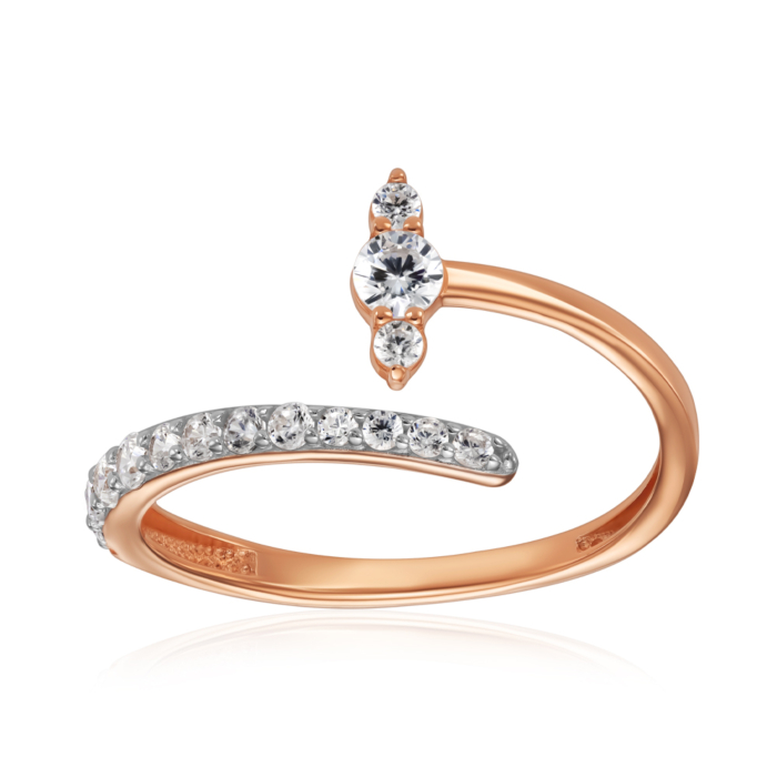 Золотое кольцо с фианитами. Артикул 18636/01/1/21199