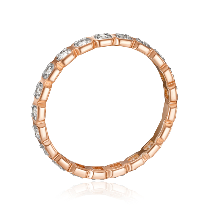 Золотое кольцо с фианитами. Артикул 18660/01/1/13