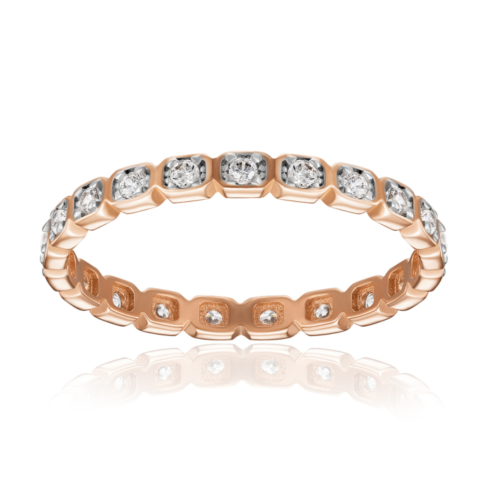 Золотое кольцо с фианитами. Артикул 18660/01/1/13