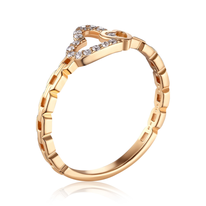 Золотое кольцо Сердце 18670/01/0/323