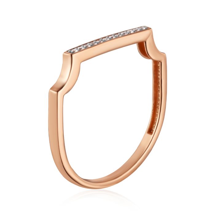 Золота каблучка з фіанітами. Артикул 18688/01/1/1