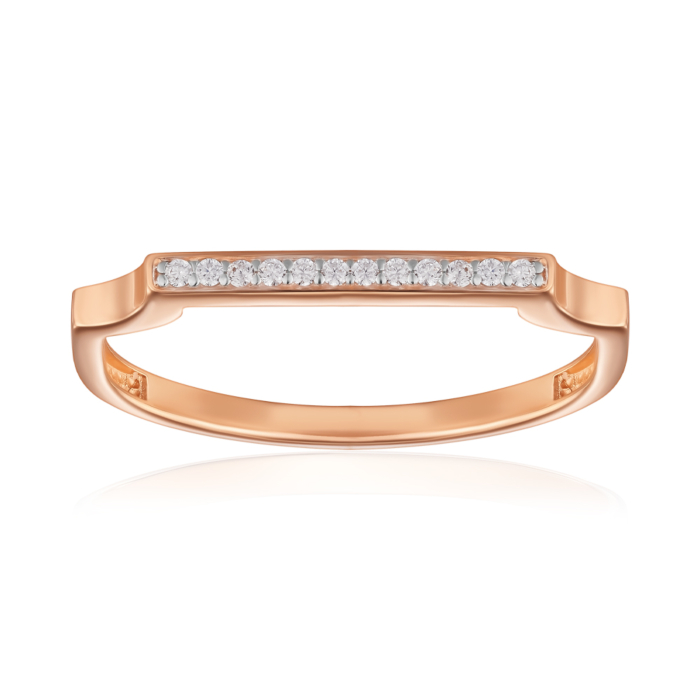 Золота каблучка з фіанітами. Артикул 18688/01/1/1
