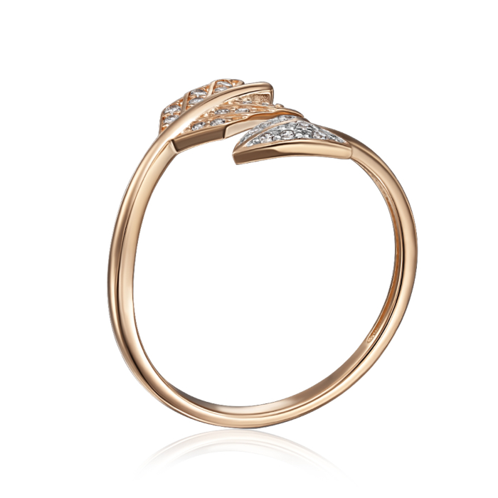 Золотое кольцо с фианитами. Артикул 18691/01/1/1