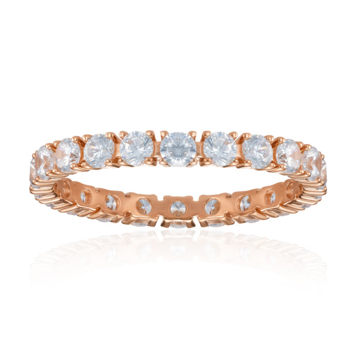 Золота каблучка з фіанітами. Артикул 18692/01/0/52