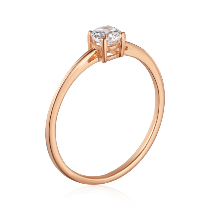 Золотое кольцо с фианитом. Артикул 18693/01/0/29