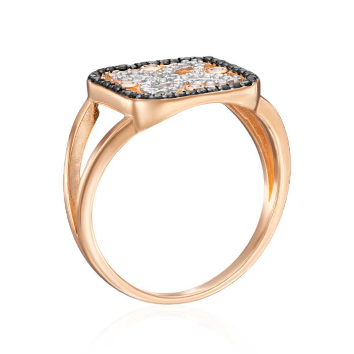 Золота каблучка з фіанітами. Артикул 18725/01/1/4528