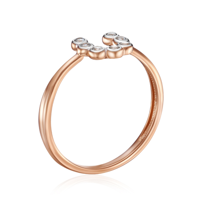 Золотое кольцо с фианитами. Артикул 18733/01/1/3