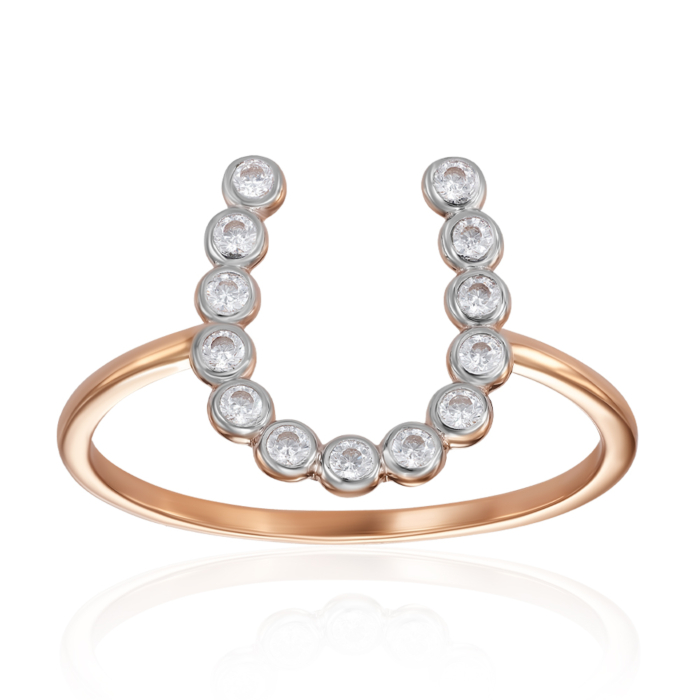 Золотое кольцо с фианитами. Артикул 18734/01/1/3