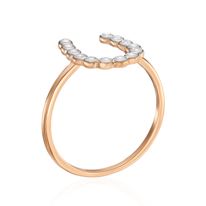 Золотое кольцо с фианитами. Артикул 18734/01/1/3