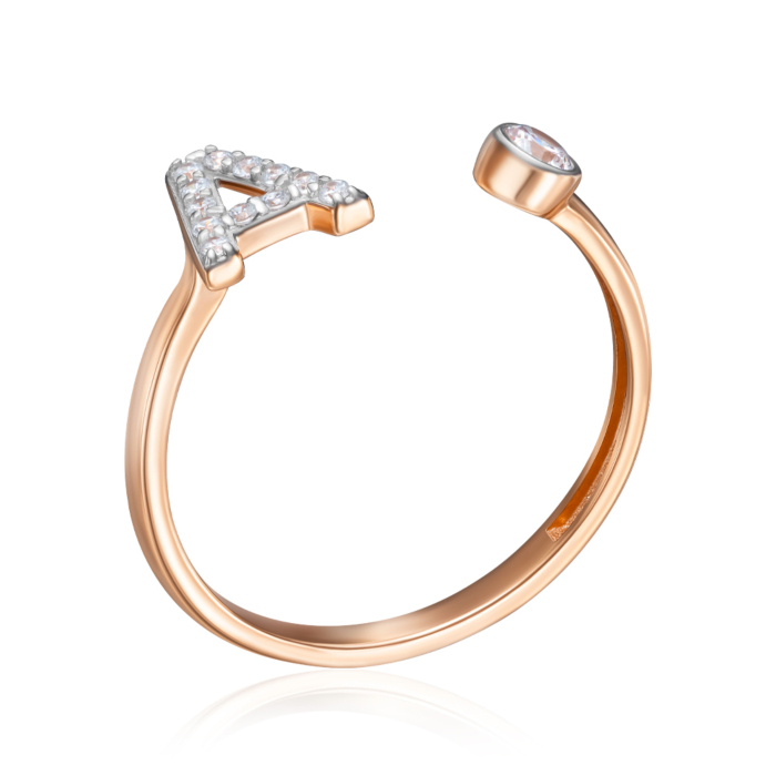 Золота каблучка з фіанітами. Артикул 18736-A/01/1/47