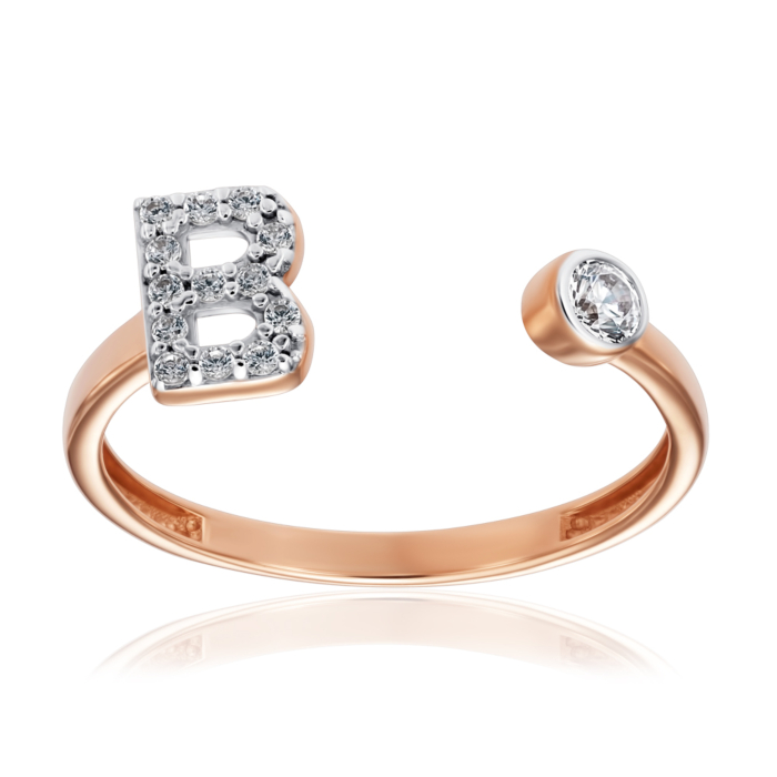 Золотое кольцо с фианитами. Артикул 18736-B/01/1/47