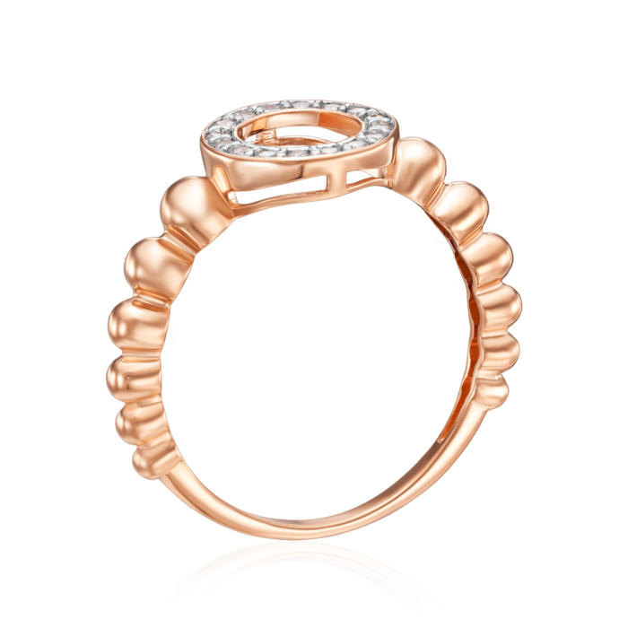 Золотое кольцо с фианитами. Артикул 18737/01/1/13