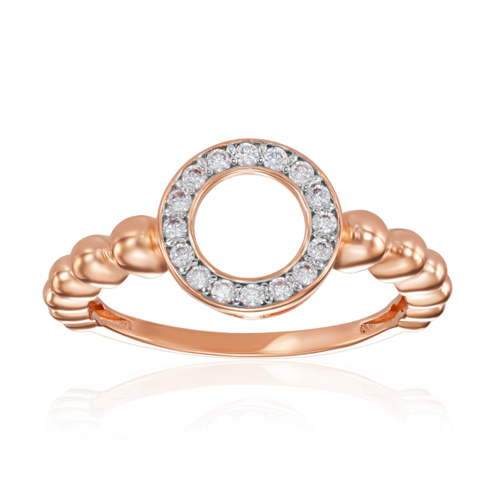 Золотое кольцо с фианитами. Артикул 18737/01/1/13