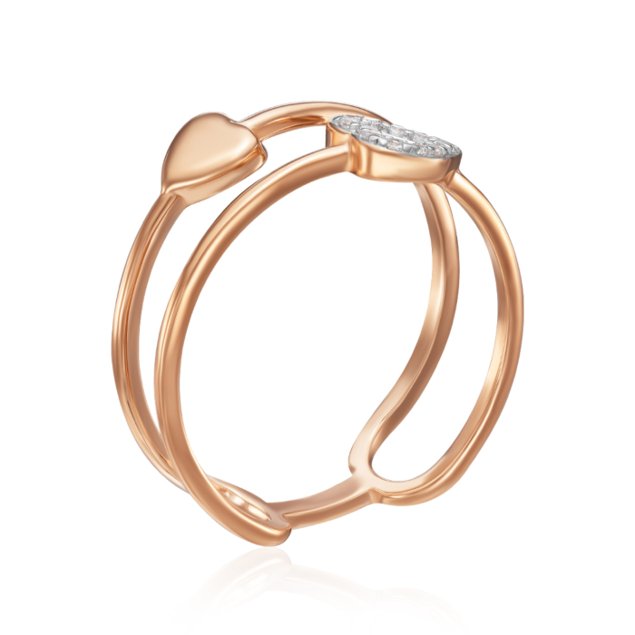 Золота каблучка з фіанітами. Артикул 18751/01/1/1