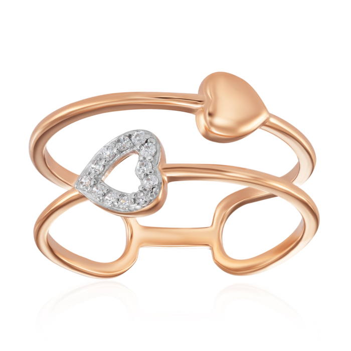 Золота каблучка з фіанітами. Артикул 18751/01/1/1