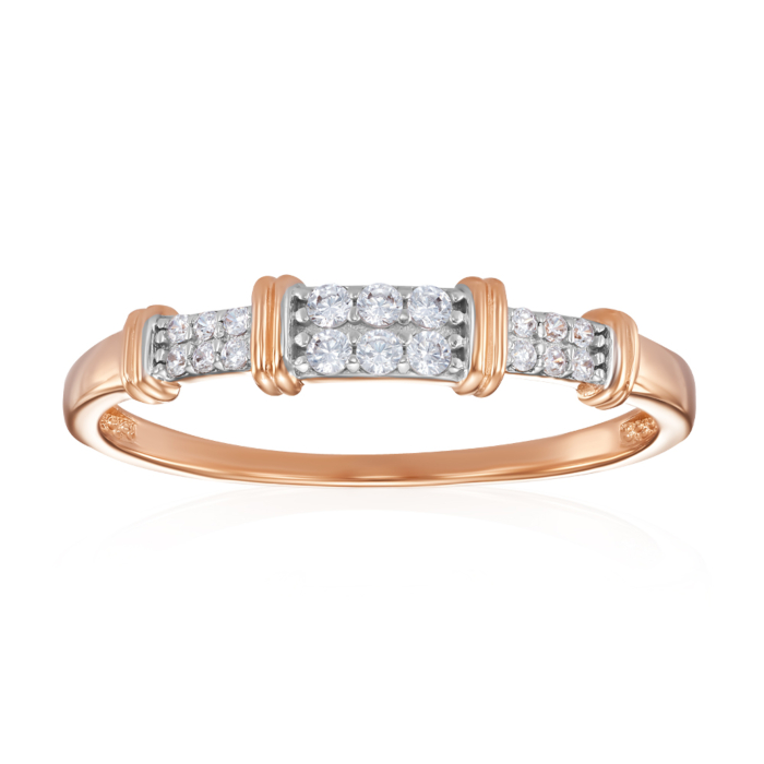 Золотое кольцо с фианитами. Артикул 18753/01/1/79