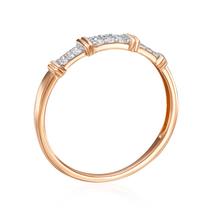 Золотое кольцо с фианитами. Артикул 18753/01/1/79