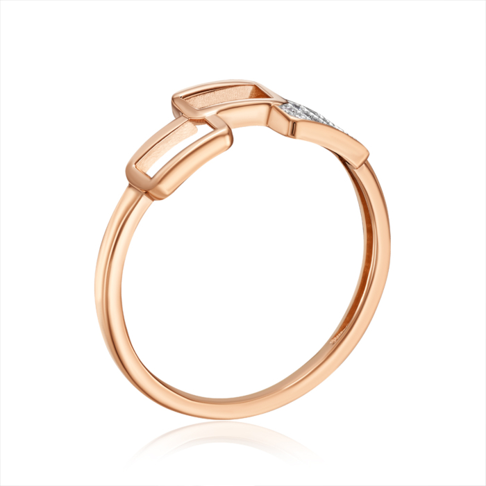Золота каблучка з фіанітами. Артикул 18754/01/1/1