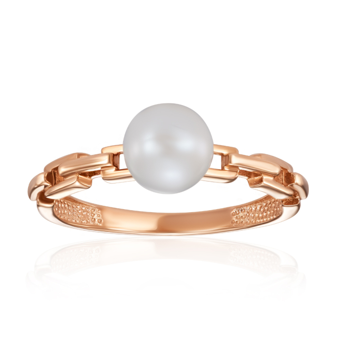Золотое кольцо с жемчугом. Артикул 18758/01/0/1920