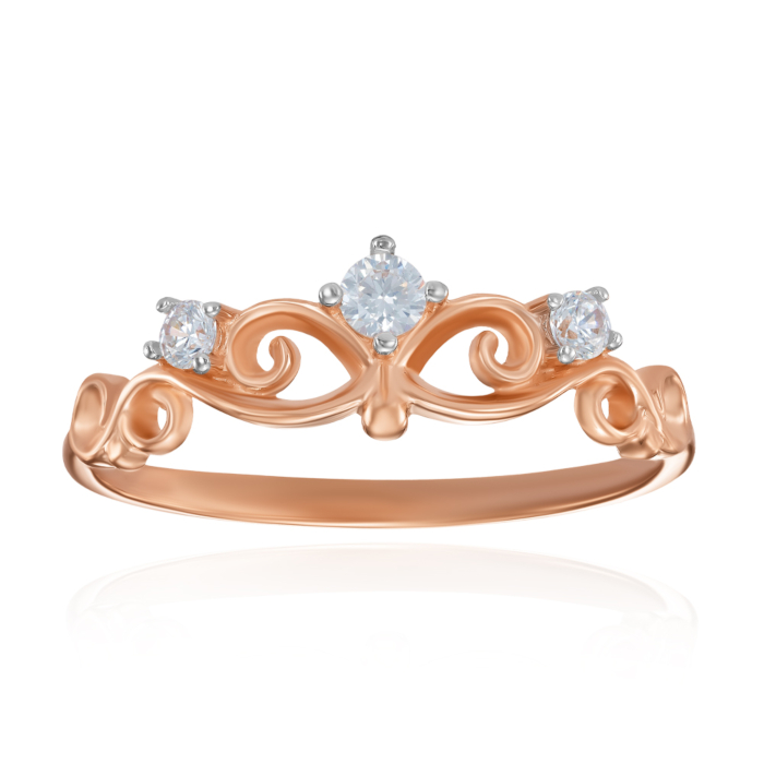 Золотое кольцо с фианитами. Артикул 18761/01/1/177