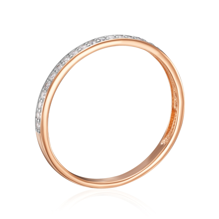 Золота каблучка з фіанітами. Артикул 18763/01/1/13