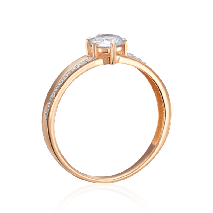 Золотое кольцо с фианитами. Артикул 18765/01/1/3372