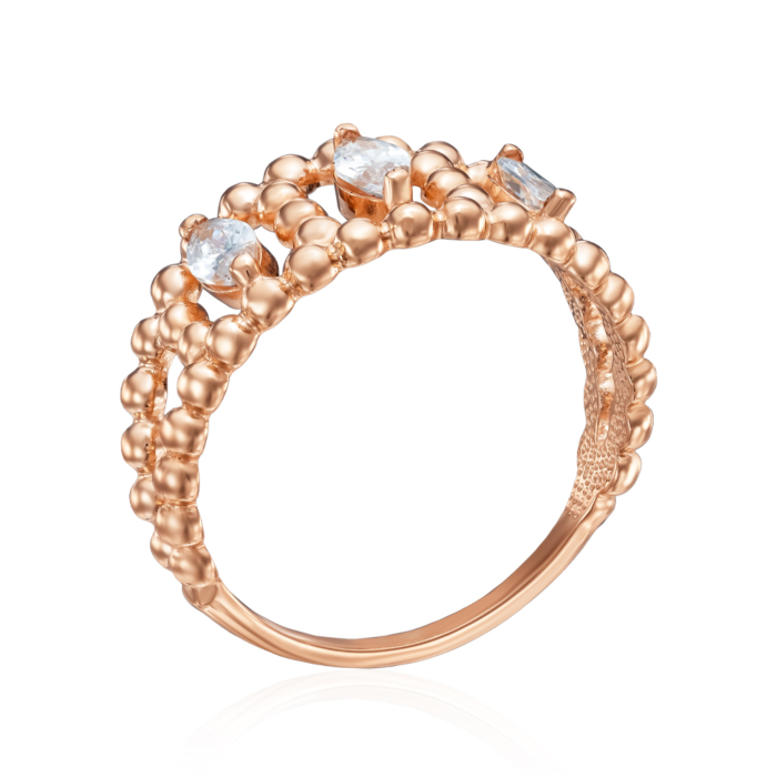 Золотое кольцо с фианитами. Артикул 18770/01/0/1883