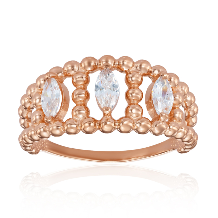 Золотое кольцо с фианитами. Артикул 18770/01/0/1883