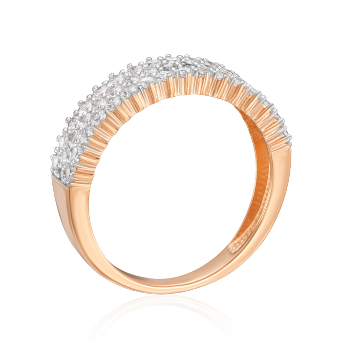 Золота каблучка з фіанітами. Артикул 18771/01/1/79