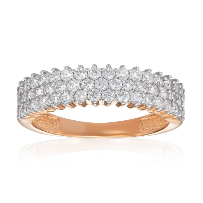 Золота каблучка з фіанітами. Артикул 18771/01/1/79