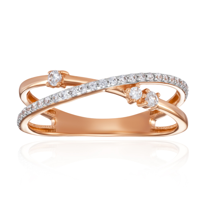 Золотое кольцо с фианитами. Артикул 18773/01/1/657