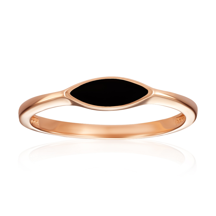 Золотое кольцо с эмалью. Артикул 18783/01/0/389