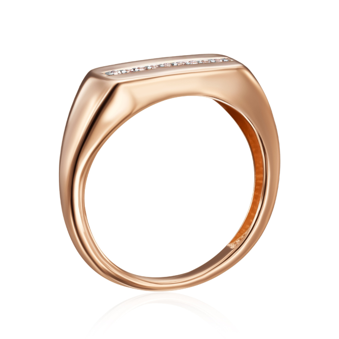 Золотое кольцо с фианитами. Артикул 18784/01/1/1