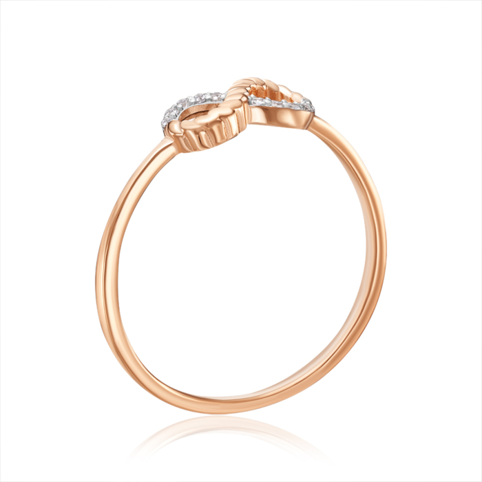Золотое кольцо с фианитами. Артикул 18785/01/1/1