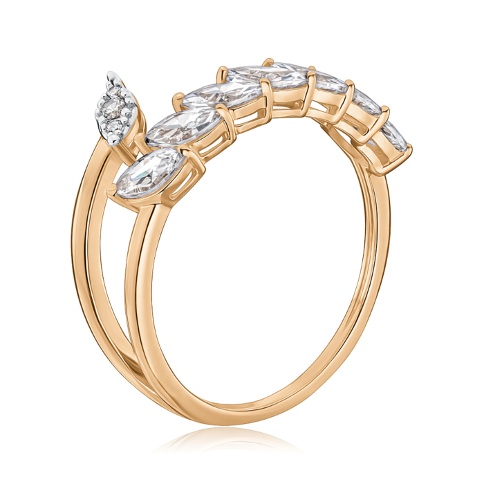 Золота каблучка з фіанітами 18787/01/1/4845