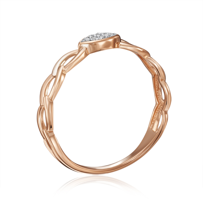 Золотое кольцо с фианитами. Артикул 18806/01/1/1