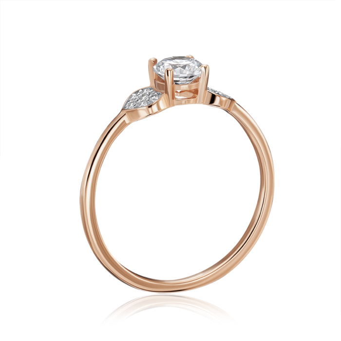 Золотое кольцо с фианитами. Артикул 18812/01/1/145