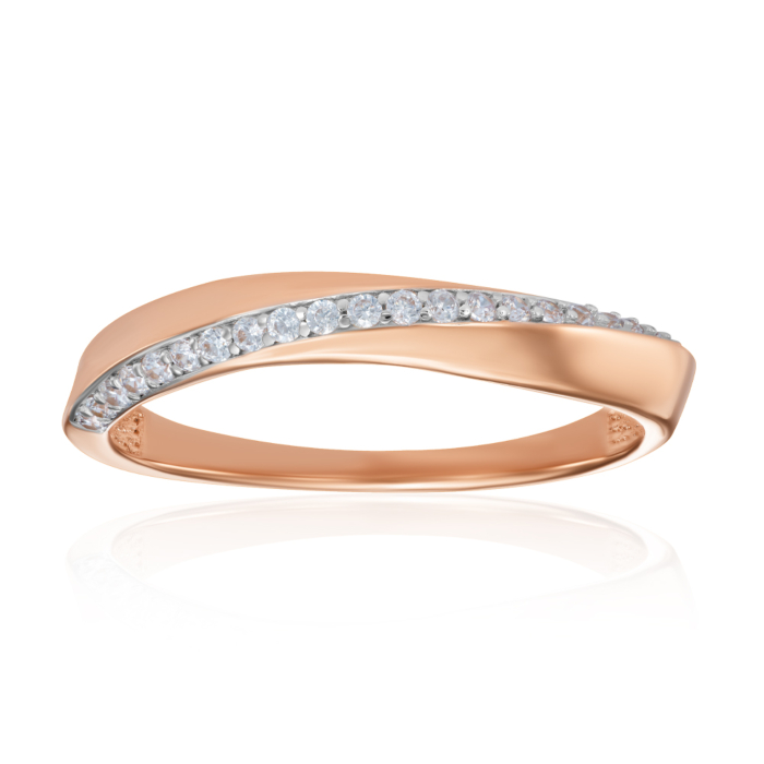 Золота каблучка з фіанітами. Артикул 18821/01/1/13