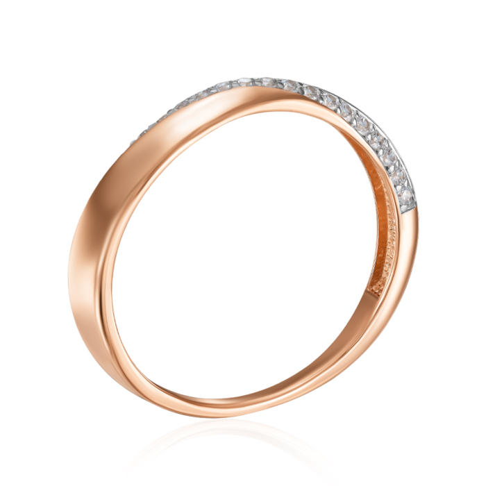 Золота каблучка з фіанітами. Артикул 18821/01/1/13