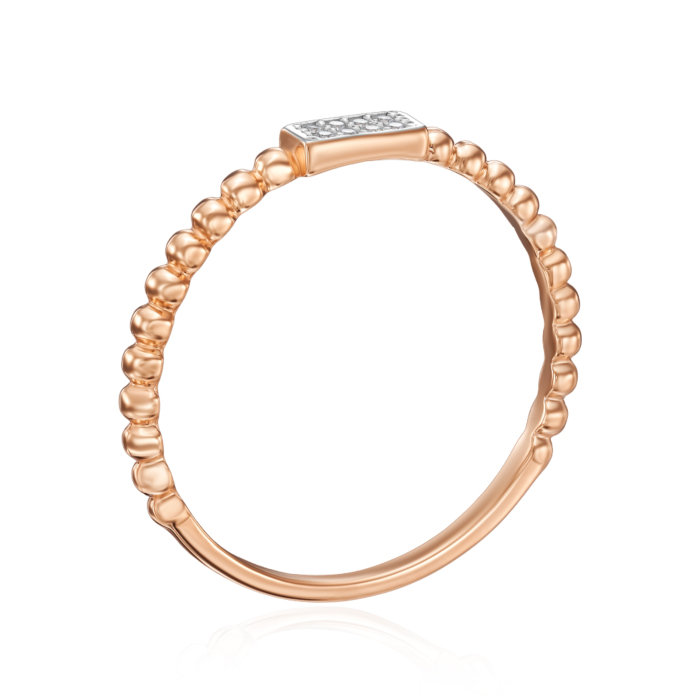 Золота каблучка з фіанітами. Артикул 18825/01/1/1