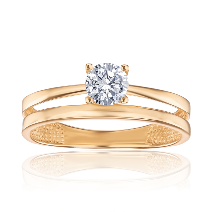 Золотое кольцо с фианитом Tesori 18829/01/0/4028