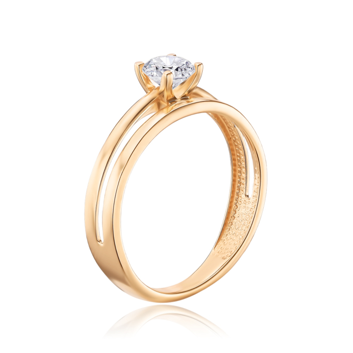 Золотое кольцо с фианитом Tesori 18829/01/0/4028