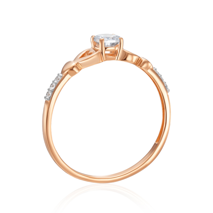 Золотое кольцо с фианитами. Артикул 18837/01/1/18