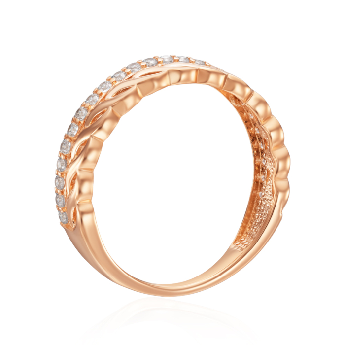 Золота каблучка з фіанітами. Артикул 18844/01/0/13