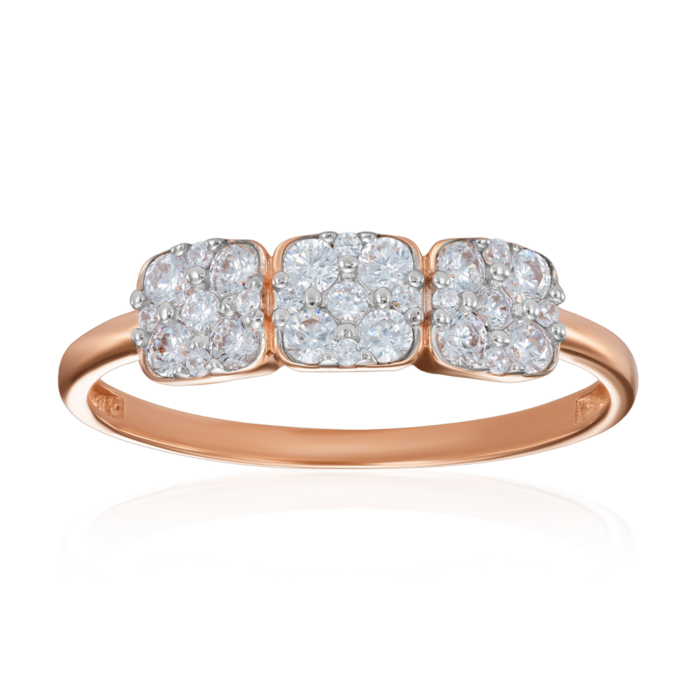 Золотое кольцо с фианитами. Артикул 18862/01/1/944