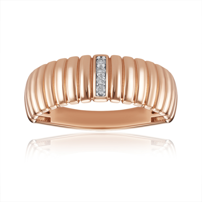 Золотое кольцо с фианитами. Артикул 18872/01/1/13