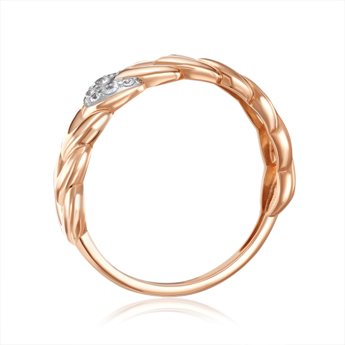 Золота каблучка з фіанітами. Артикул 18874/01/1/79