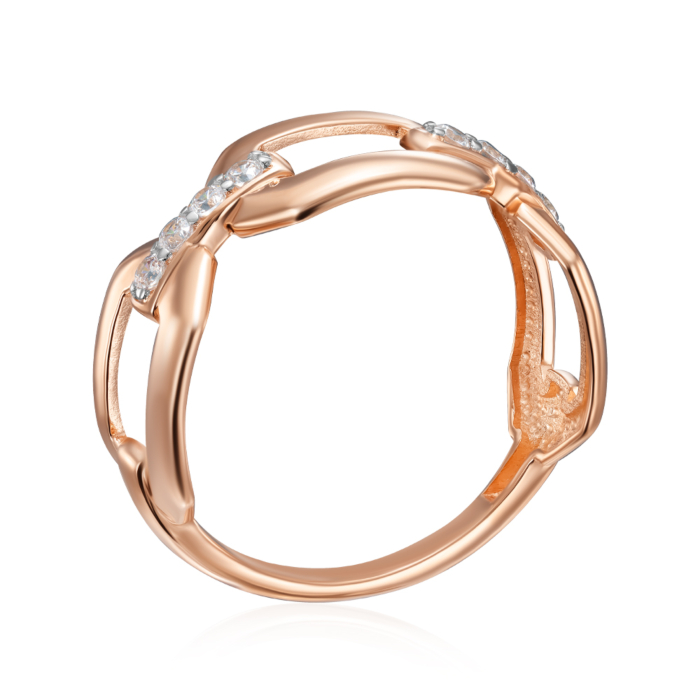 Золота каблучка з фіанітами. Артикул 18879/01/1/3