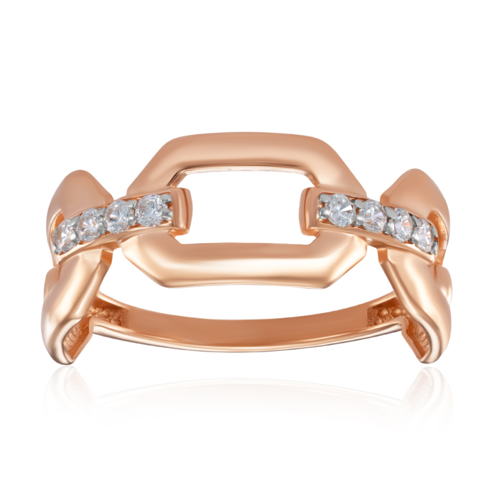 Золота каблучка з фіанітами. Артикул 18879/01/1/3